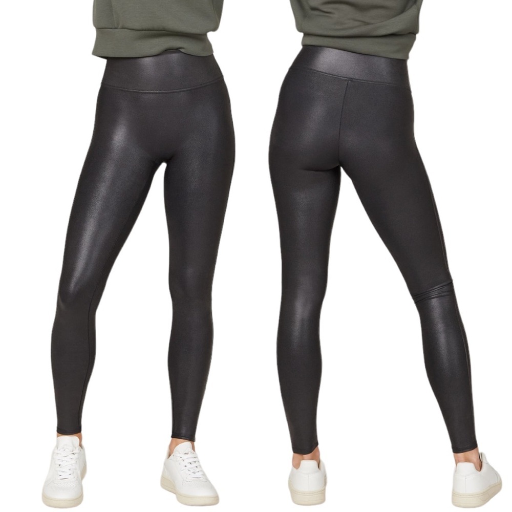 SPANX Black Faux Leather Leggings